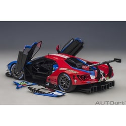 AUTOart Ford GT 1/18 レッドダイキャストミニカー￼ 1/18 フォード GT 2017 （メタリック・レッド／シルバー