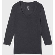 エヌスキンデオウォーム8/10スリーブユーネック NSDW 8/10 SLEEVE U-NECK KSW52382 チャコール(CH) Lサイズ [アウトドア アンダーウェア レディース]