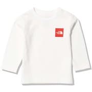 ロングスリーブスモールスクエアロゴティー B L/S Small Square Logo Tee NTB32250 ホワイト2(WW) 90サイズ [アウトドア トップス ベビー]