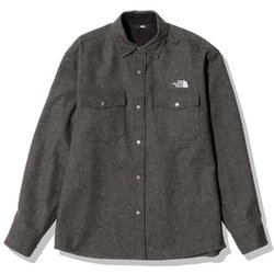L ノースフェイス US限定 チェック柄 長袖シャツ レッド