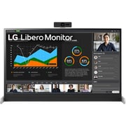 27型 LG Libero Monitor IPS WQHD(2560×1440) ビジネス&ゲーミングモニター/2Way設置(壁掛け&スタンド)/フルHD専用Webカメラ付属/USB Type-C 27BQ70QC-S
