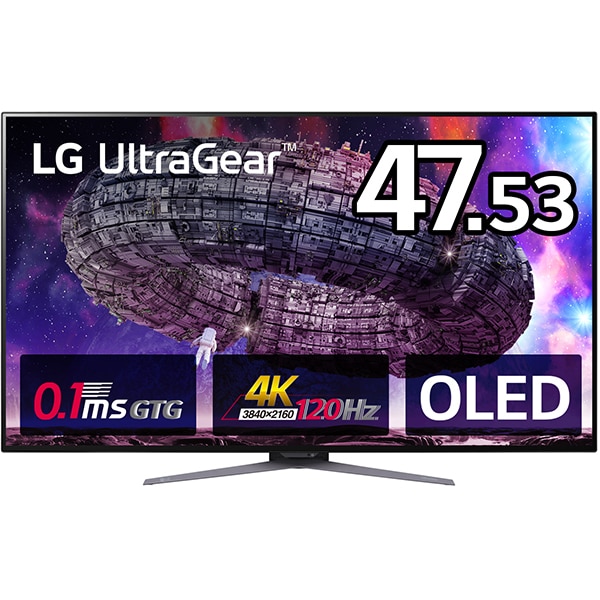 LGエレクトロニクスゲーミングモニター/LG UltraGear/47.53型/4K(3840×2160)/OLEDパネル/アンチグレア/HDR対応/有機EL/120Hz/アンチグレア/応答速度0.1ms（GTG）/HDMI2.1対応/DCI-P3 99％/FreeSyn Premium/NVIDIA G-Sync Compatible 48GQ900-BΩ