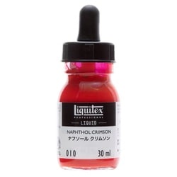 液状アクリル絵具 リキテックス リキッド 30mL 010 ナフソール クリムソン 15701010
