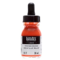 液状アクリル絵具 リキテックス リキッド 30mL 017 ビビット レッド オレンジ 15701017