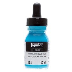 液状アクリル絵具 リキテックス リキッド 30mL 038 セルリアン ブルー ヒュー 15701038