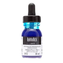 液状アクリル絵具 リキテックス リキッド 30mL 042 フタロシアニン ブルー グリーンシェード 15701042