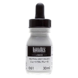 液状アクリル絵具 リキテックス リキッド 30mL 061 ニュートラル グレー5 15701061
