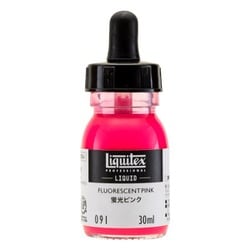 液状アクリル絵具 リキテックス リキッド 30mL 091 蛍光 ピンク 15701091