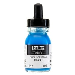 液状アクリル絵具 リキテックス リキッド 30mL 096 蛍光 ブルー 15701096
