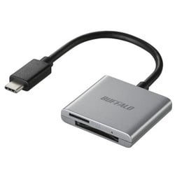 USB3.2Gen1対応 Type-Cカードリーダー SD/microSD シルバー BSCR110U3CSV