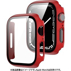 GRK-WS07RD [Apple Watch 41/40mm 液晶全画面保護 ガラスハードケース レッド]