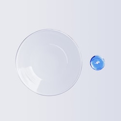 HOME FRAGRANCE TOOL 吹きガラス香皿とハンドメイドビーズ香立てのセット クリア×ブルー