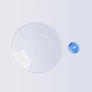 HOME FRAGRANCE TOOL 吹きガラス香皿とハンドメイドビーズ香立てのセット クリア×ブルー