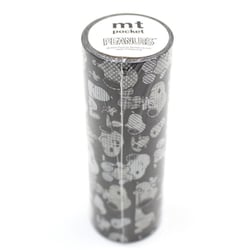 マスキングテープ mt pocket Peanuts モノトーンパターンスヌーピー MTPOCT014