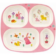 ランチプレート 24cm 子供用食器 プラスチック ハナ RB-17125