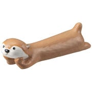 KW-17938 [カトラリーレスト 9cm カワウソ 陶器 ラテ]