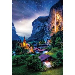 M81-646 海外風景 星降るラウターブルンネン（スイス） [ジグソーパズル 1000マイクロピース]