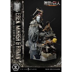 進撃の巨人 フィギュア エレン ミカサ アルミン 展示】Prime 1 Studio アルティメットプレミアムマスターライン