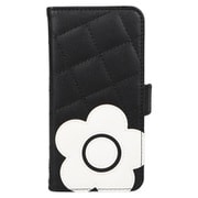 IPSE-MQ01 [iPhone SE （第3世代/第2世代）/8/7/6s/6 DAISY PACH PU QUILT Leather Book Type Ca BK/WH]