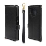 6994AQR7BO [AQUOS R7用 ケース カバー 手帳型 ハンドストラップ付き ブラック]