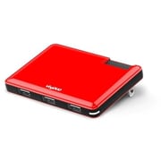 AC充電器 3ポート30W 3台同時充電可能 カードタイプ 軽量コンパクト レッド SPC001-R