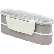 弁当箱 2段 585ml スリム ルパ グレー TBB-052