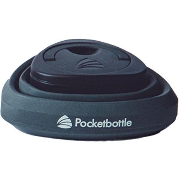 Pocketbottle ブラック [折り畳み式シリコンボトル 500ml]