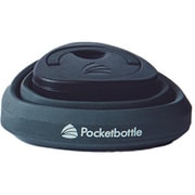 Pocketbottle ブラック [折り畳み式シリコンボトル 500ml]