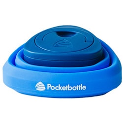 Pocketbottle ブルー [折り畳み式シリコンボトル 500ml]