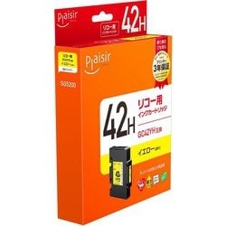 互換インクカートリッジ リコー GC42HY イエロー（顔料） PLE-RC42HY