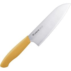 ウィステリア 三徳庖丁（両刃） FC-682 イエロー AUI0403