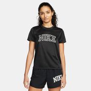AS W NK DF SWOOSH RUN SS TOP DQ6372 010 BLACK/BLACK/WHITE Sサイズ [ランニングウェア シャツ レディース]