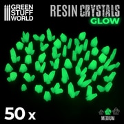 GSWD-10392 蓄光レジン製クリスタル グリーンミディアムサイズ [ディテールアップパーツ]