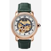 A0138 C1 D1 H2 S17 B2 Arabesque Collection カスタムウォッチ 自動巻き メンズ / ケース:RG / ダイアル:ゴールド・アラビア数字(1) / ハンズ:ブルー / ストラップ:Nobilta グリーン / ピンバックル:ステンレスシルバー
