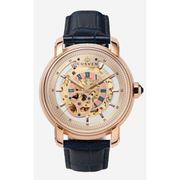 A0163 C1 D2 H1 S5 B3 Arabesque Collection カスタムウォッチ 自動巻き メンズ / ケース:RG / ダイアル:ゴールド・ローズゴールド / ハンズ:ローズゴールド / ストラップ:Imperatore ダークブルー・ウォータープルーフ / Dバックル:ローズゴールド