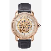A0205 C1 D2 H1 S16 B1 Arabesque Collection カスタムウォッチ 自動巻き メンズ / ケース:RG / ダイアル:ゴールド・ローズゴールド / ハンズ:ローズゴールド / ストラップ:Imperatore グレー / ピンバックル:ローズゴールド