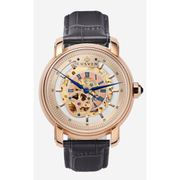 A0277 C1 D2 H2 S16 B1 Arabesque Collection カスタムウォッチ 自動巻き メンズ / ケース:RG / ダイアル:ゴールド・ローズゴールド / ハンズ:ブルー / ストラップ:Imperatore グレー / ピンバックル:ローズゴールド