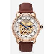 A0549 C1 D4 H2 S12 B1 Arabesque Collection カスタムウォッチ 自動巻き メンズ / ケース:RG / ダイアル:ゴールド・アラビア数字(2) / ハンズ:ブルー / ストラップ:Maschile レッドブラウン / ピンバックル:ローズゴールド