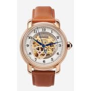 A0555 C1 D4 H2 S13 B3 Arabesque Collection カスタムウォッチ 自動巻き メンズ / ケース:RG / ダイアル:ゴールド・アラビア数字(2) / ハンズ:ブルー / ストラップ:Maschile キャメルブラウン / Dバックル:ローズゴールド