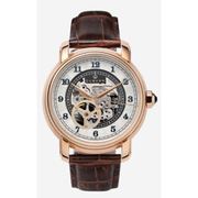 A0613 C1 D5 H1 S10 B1 Arabesque Collection カスタムウォッチ 自動巻き メンズ / ケース:RG / ダイアル:シルバー・アラビア数字(1) / ハンズ:ローズゴールド / ストラップ:Imperatore ダークブラウン / ピンバックル:ローズゴールド