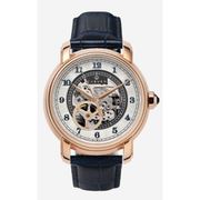 A0595 C1 D5 H1 S5 B3 Arabesque Collection カスタムウォッチ 自動巻き メンズ / ケース:RG / ダイアル:シルバー・アラビア数字(1) / ハンズ:ローズゴールド / ストラップ:Imperatore ダークブルー・ウォータープルーフ / Dバックル:ローズゴールド