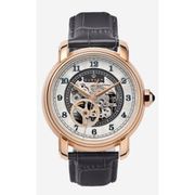 A0639 C1 D5 H1 S16 B3 Arabesque Collection カスタムウォッチ 自動巻き メンズ / ケース:RG / ダイアル:シルバー・アラビア数字(1) / ハンズ:ローズゴールド / ストラップ:Imperatore グレー / Dバックル:ローズゴールド