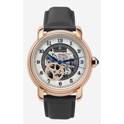 A0658 C1 D5 H2 S3 B2 Arabesque Collection カスタムウォッチ 自動巻き メンズ / ケース：RG / ダイアル：シルバー・アラビア数字（1） / ハンズ：ブルー / ストラップ：Maschile ブラック / ピンバックル：ステンレスシルバー