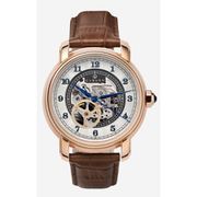 A0661 C1 D5 H2 S4 B1 Arabesque Collection カスタムウォッチ 自動巻き メンズ / ケース：RG / ダイアル：シルバー・アラビア数字（1） / ハンズ：ブルー / ストラップ：Imperatore ブラウン / ピンバックル：ローズゴールド