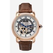 A0663 C1 D5 H2 S4 B3 Arabesque Collection カスタムウォッチ 自動巻き メンズ / ケース：RG / ダイアル：シルバー・アラビア数字（1） / ハンズ：ブルー / ストラップ：Imperatore ブラウン / Dバックル：ローズゴールド