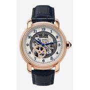 A0666 C1 D5 H2 S5 B2 Arabesque Collection カスタムウォッチ 自動巻き メンズ / ケース：RG / ダイアル：シルバー・アラビア数字（1） / ハンズ：ブルー / ストラップ：Imperatore ダークブルー・ウォータープルーフ / ピンバックル：ステンレスシルバー