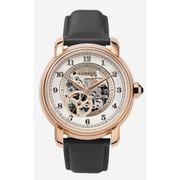 A0730 C1 D6 H1 S3 B2 Arabesque Collection カスタムウォッチ 自動巻き メンズ / ケース:RG / ダイアル:シルバー・アラビア数字(2) / ハンズ:ローズゴールド / ストラップ:Maschile ブラック / ピンバックル:ステンレスシルバー
