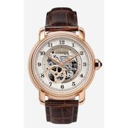 A0758 C1 D6 H1 S10 B2 Arabesque Collection カスタムウォッチ 自動巻き メンズ / ケース:RG / ダイアル:シルバー・アラビア数字(2) / ハンズ:ローズゴールド / ストラップ:Imperatore ダークブラウン / ピンバックル:ステンレスシルバー