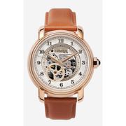 A0771 C1 D6 H1 S13 B3 Arabesque Collection カスタムウォッチ 自動巻き メンズ / ケース:RG / ダイアル:シルバー・アラビア数字(2) / ハンズ:ローズゴールド / ストラップ:Maschile キャメルブラウン / Dバックル:ローズゴールド