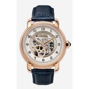 A0773 C1 D6 H1 S14 B1 Arabesque Collection カスタムウォッチ 自動巻き メンズ / ケース:RG / ダイアル:シルバー・アラビア数字(2) / ハンズ:ローズゴールド / ストラップ:Imperatore ブルー / ピンバックル:ローズゴールド